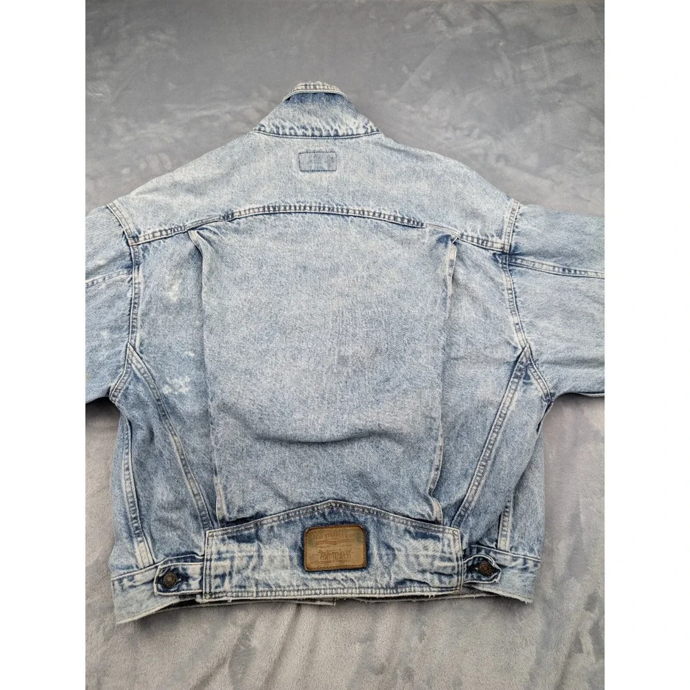 VTG 90's Levi's Stonewash Men's Denim Jacket 75068-0219 XL Back Patch Garret Sty